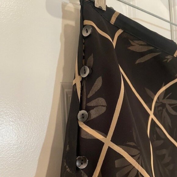 Ann Taylor Black & Tan Flowy Skirt – Sz 10 - Picture 5 of 11